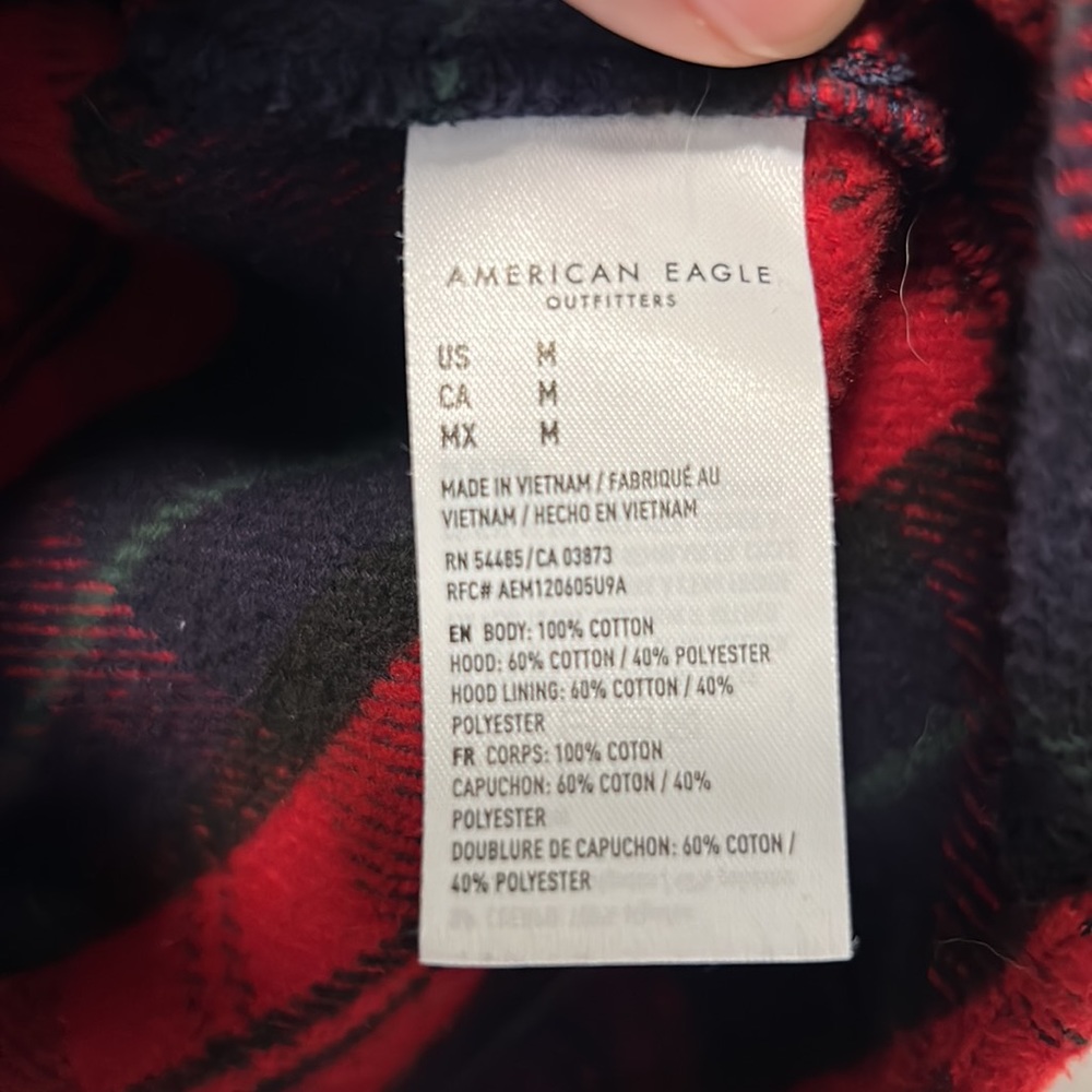American Eagle Hooded Flannel Shirt - Picture 4 of 4